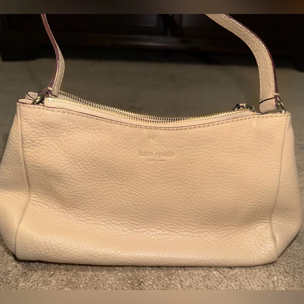 Kate Spade Beige Leather Shoulder Bag - Picture 1 of 9
